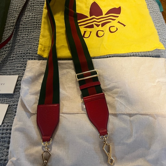 Gucci x adidas Horsebit 1955 Shoulder Bag Red crossbody - Picture 5 of 10